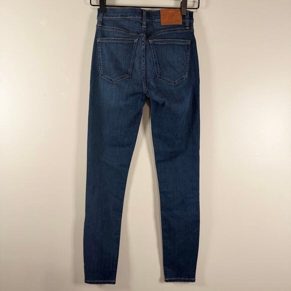 NWT J.Crew 9" High Rise Toothpick Jeans Dark Wash Blue Stretch Denim Size 24 - Picture 6 of 13